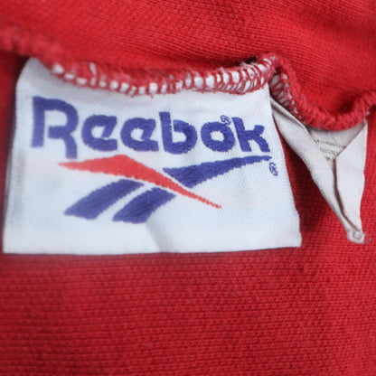 Reebok Women Red Pullover Sweatshirt Size 14 Lace-Up Collar