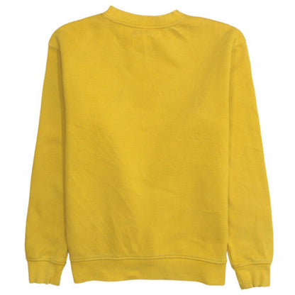 Tommy Jeans Womens Yellow Crew Neck Pullover Sweatshirt Size S