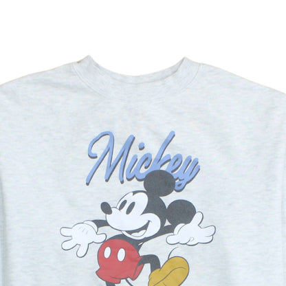 Disney Women Grey Mickey Mouse Graphic Sweatshirt Size 12