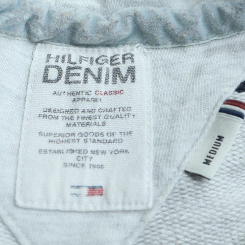 Tommy Hilfiger Men’s White Striped Full Zip Hoodie Medium