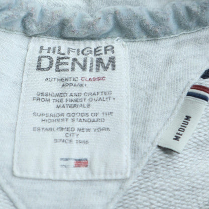 Tommy Hilfiger Men’s White Striped Full Zip Hoodie Medium