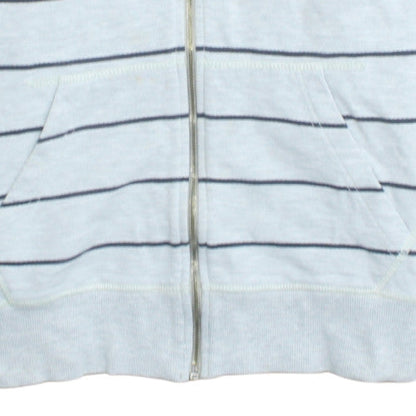 Tommy Hilfiger Men’s White Striped Full Zip Hoodie Medium