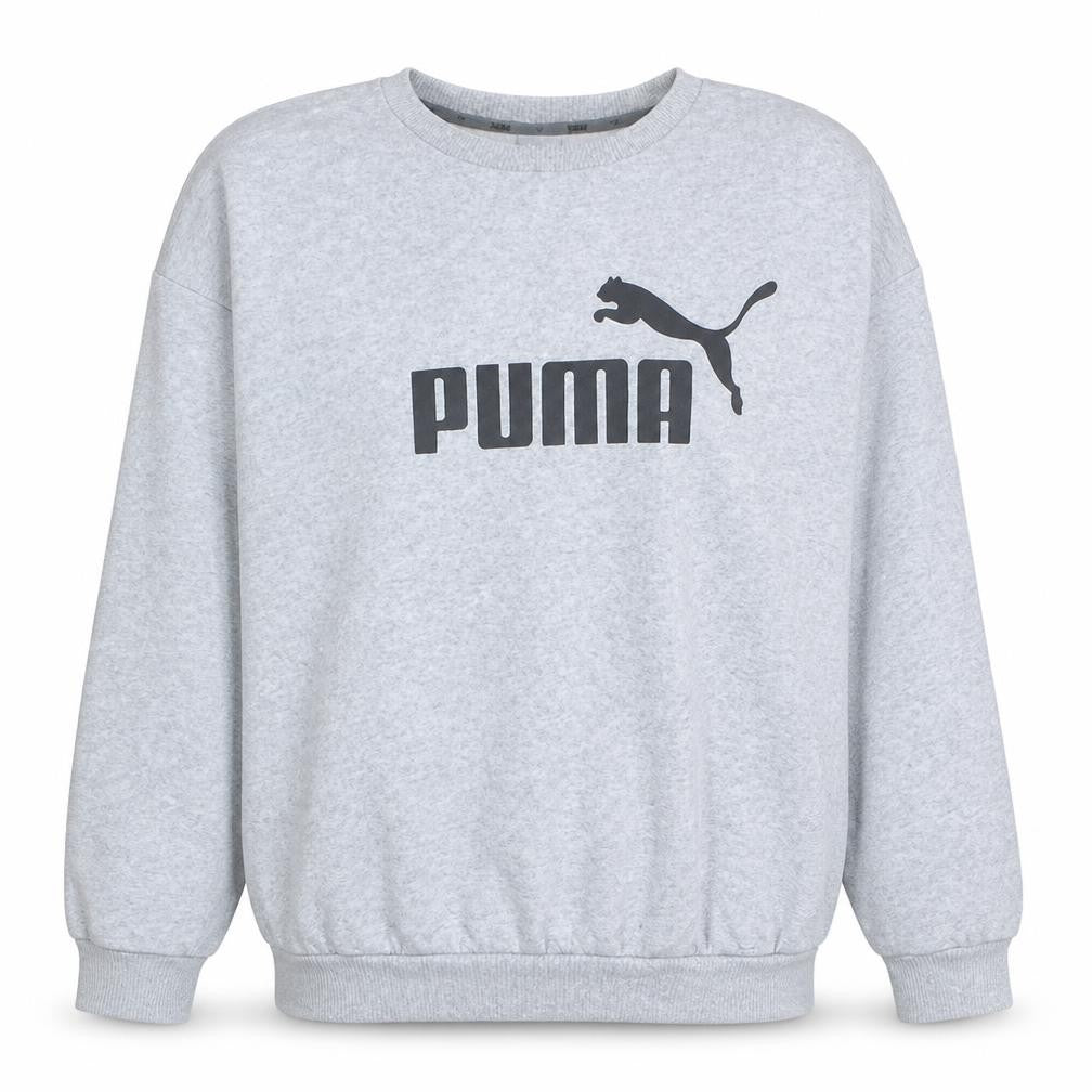 Puma Womens Grey Logo Crew Neck Pullover Sweatshirt XXL