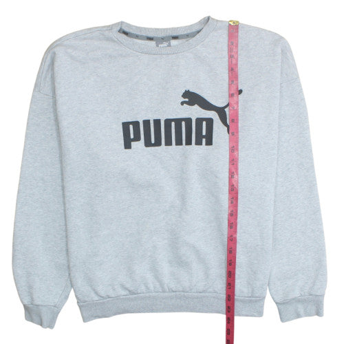 Puma Womens Grey Logo Crew Neck Pullover Sweatshirt XXL