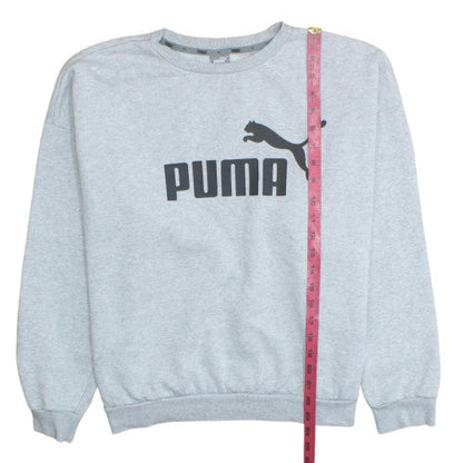 Puma Womens Grey Logo Crew Neck Pullover Sweatshirt XXL