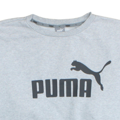 Puma Womens Grey Logo Crew Neck Pullover Sweatshirt XXL
