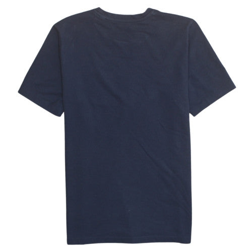Adidas Boys Navy Blue Short Sleeve T-Shirt 13-14 Years Graphic Logo Print