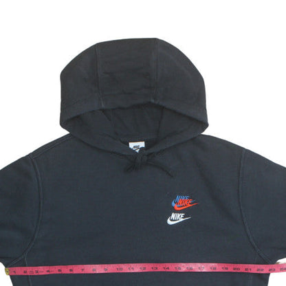 Nike Men's Black Embroidered Logo Pullover Hoodie Size M