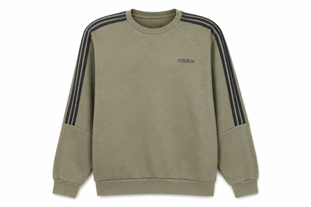 Adidas Men's Green Pullover Sweatshirt Medium Crew Neck