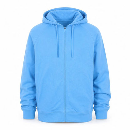 Marks and Spencer Mens Blue Full Zip Hoodie Size L Cotton