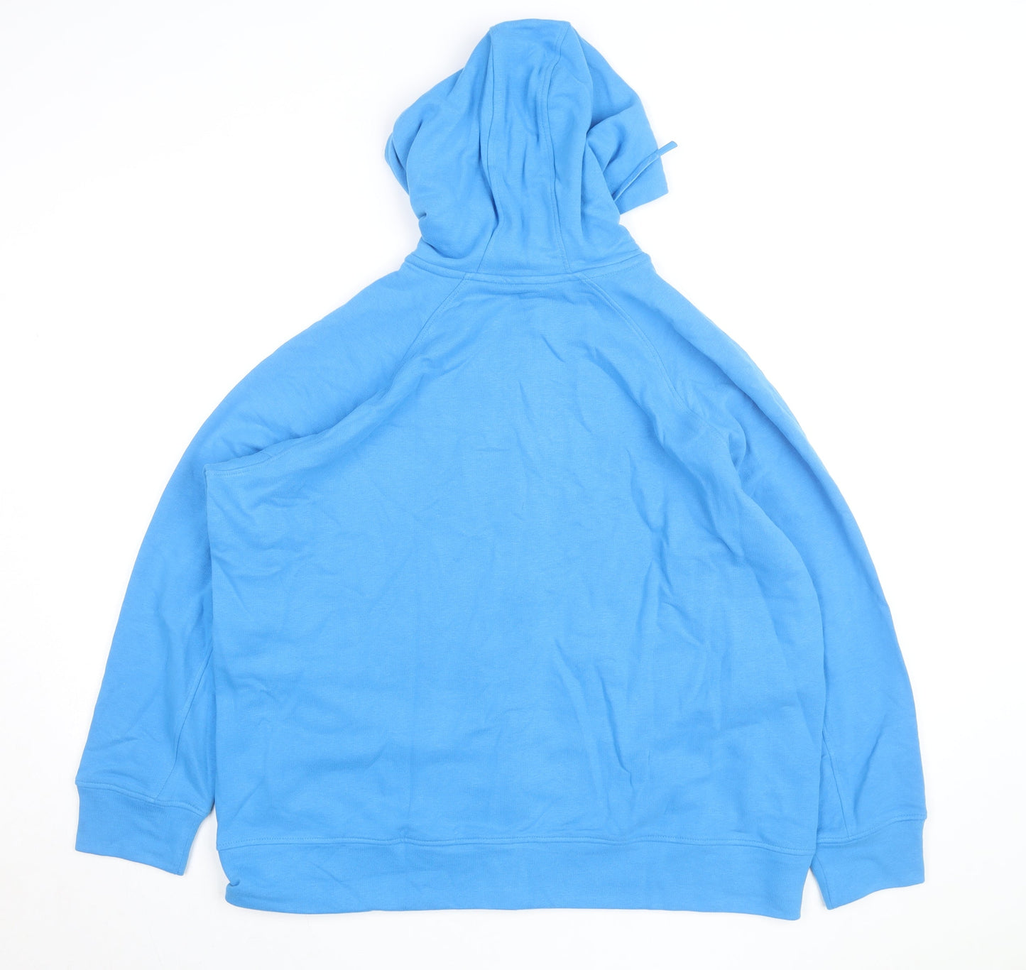 Marks and Spencer Mens Blue Full Zip Hoodie Size L Cotton