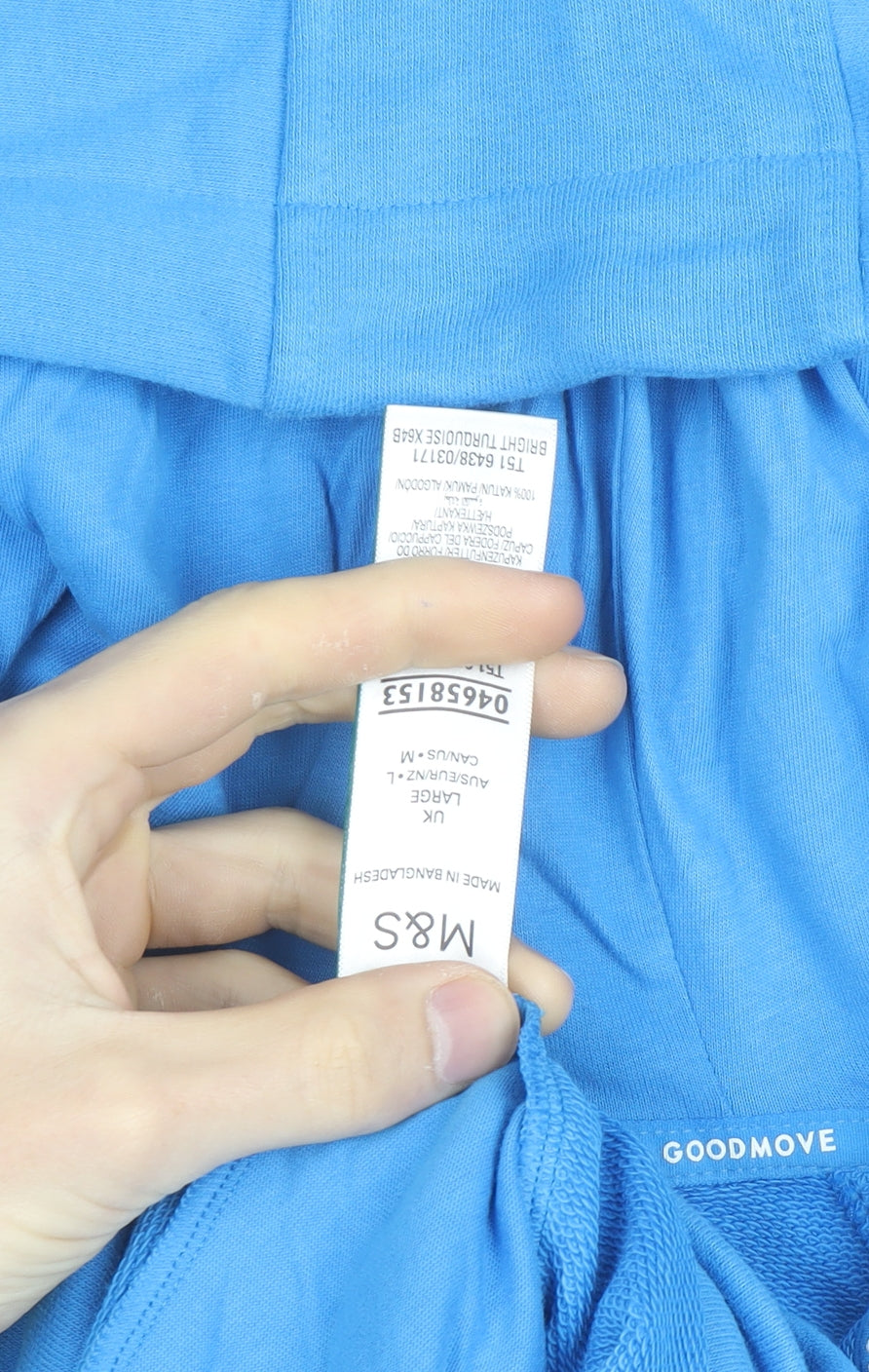 Marks and Spencer Mens Blue Full Zip Hoodie Size L Cotton