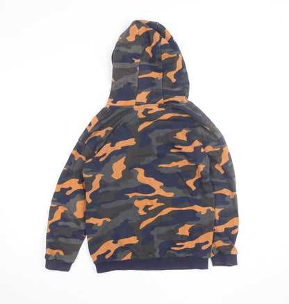 Tu Nerf Boys Blue Camo Pullover Hoodie 10 Years Cotton Blend