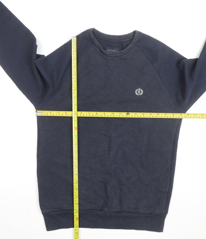 Henri Lloyd Men's Blue Regular Fit Cotton Crew Neck Sweatshirt Size S