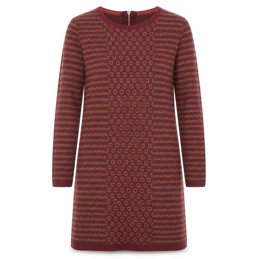 Cynthia Rowley Women's Red Geometric Knit Shift Dress Size M