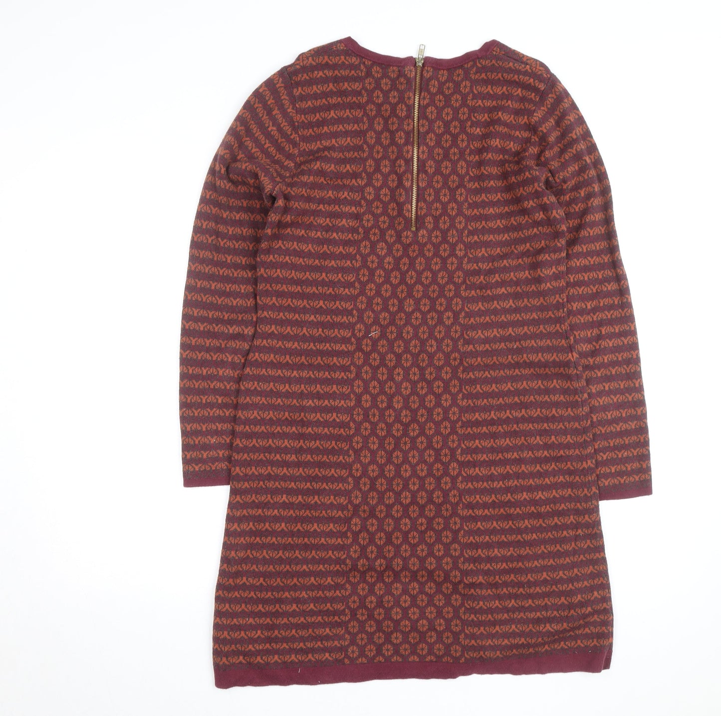 Cynthia Rowley Women's Red Geometric Knit Shift Dress Size M