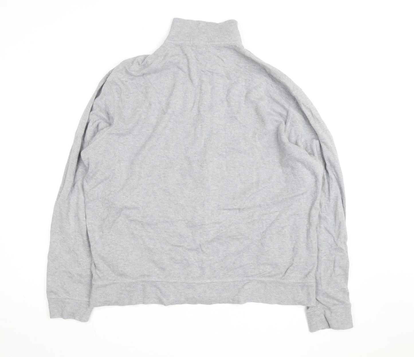Ralph Lauren Men's Grey XL Track Jacket Full Zip Cotton Estate Rib