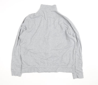 Ralph Lauren Men's Grey XL Track Jacket Full Zip Cotton Estate Rib