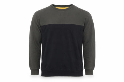 KAFT Mens Green and Black XL Crew Neck Cotton Sweatshirt