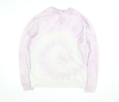 ASOS DESIGN Men's Pink Tie Dye Crew Neck Sweatshirt XS