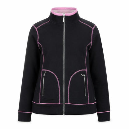 Maine New England Womens Black Track Jacket Size 14 Full Zip Activewear