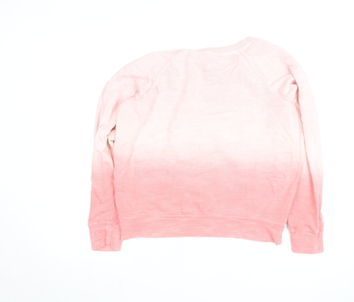 Marks and Spencer Women Pink Ombre Cotton Pullover Sweatshirt Size 12