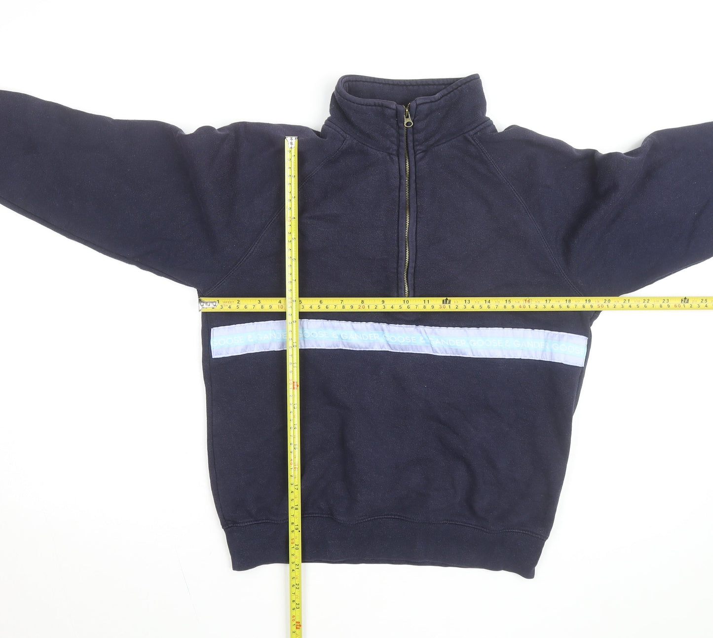 Goose & Gander Men Blue 1/4 Zip Fleece Sweatshirt L