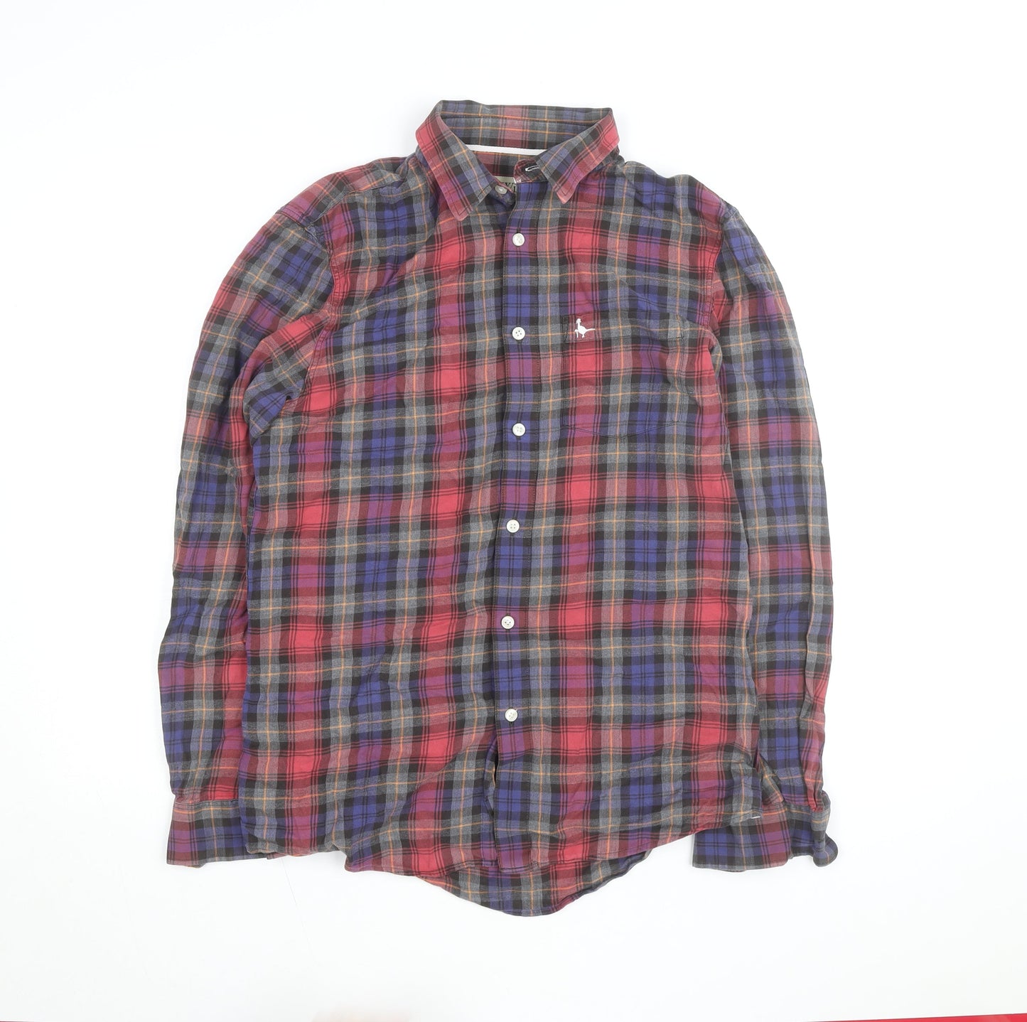Jack Wills Men's Multicoloured Plaid Flannel Button-Up Shirt Size S