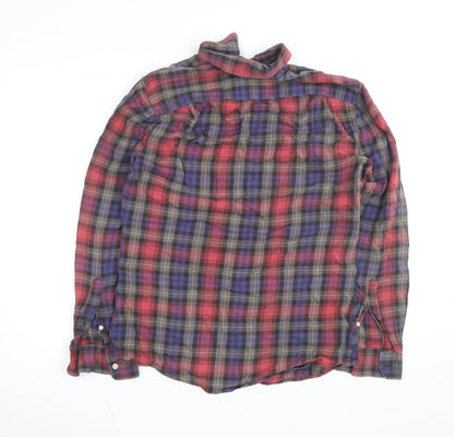 Jack Wills Men's Multicoloured Plaid Flannel Button-Up Shirt Size S