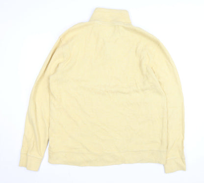 Tommy Hilfiger Men's Beige Cotton 1/2 Zip Basic Jacket L