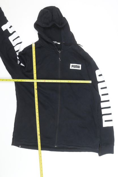 Puma Men's Black Full Zip Hooded Fleece Hoodie Size L