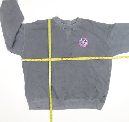 Saltrock Men's Grey L Pullover Fleece Sweatshirt Surf Logo