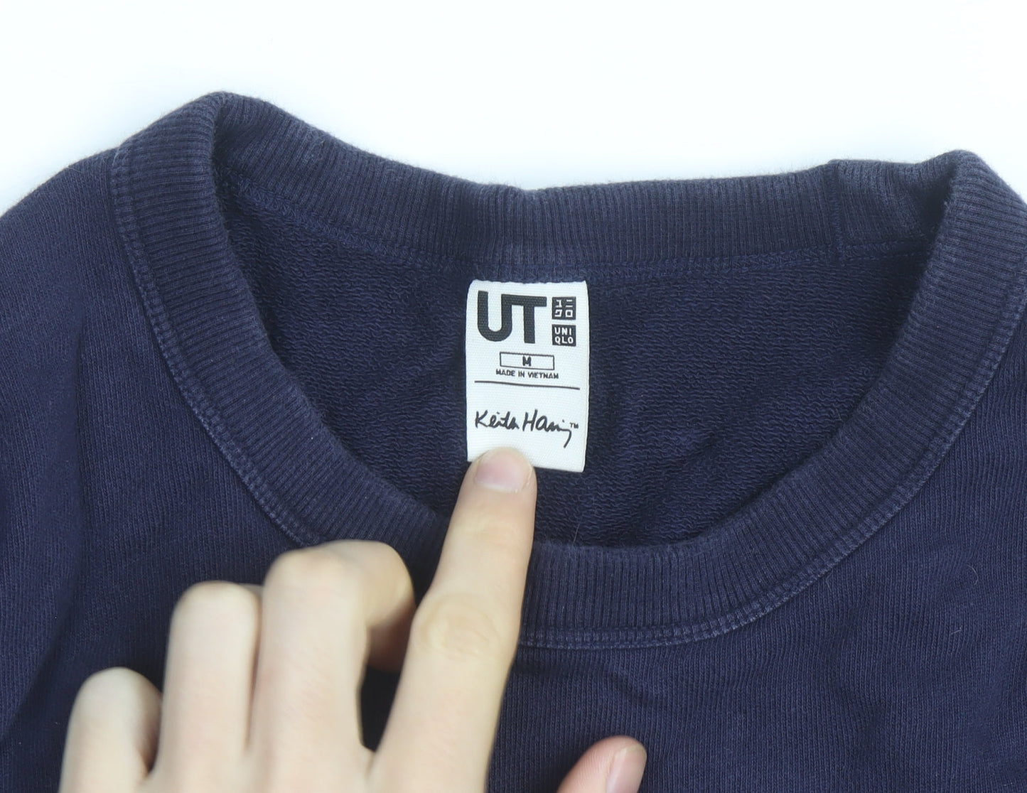 Uniqlo Keith Haring Men Blue Medium Pullover Sweatshirt