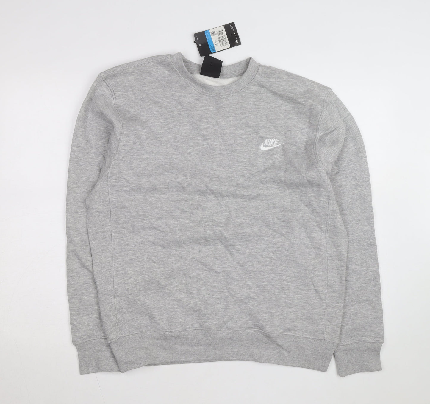 Nike Men's Grey Regular Fit Crew Neck Sweatshirt M