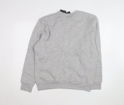 Nike Men's Grey Regular Fit Crew Neck Sweatshirt M