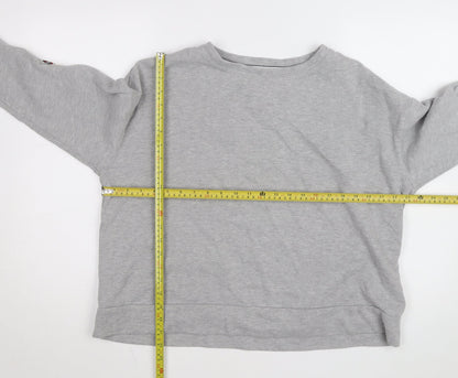 Tommy Hilfiger Women Grey Size M Pullover Sweatshirt with Lace-Up Accents