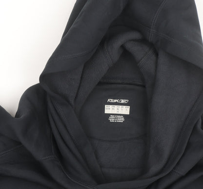 Reebok Men's Black XL Pullover Hoodie Fleece Lined Casual Sweatshirt