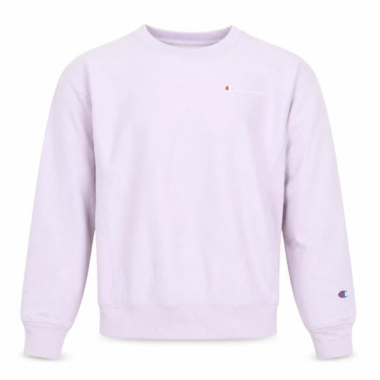 Front view of Champion unisex adults purple xs pullover crew neck sweatshirt