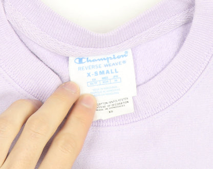 Champion Unisex Adults Purple XS Pullover Crew Neck Sweatshirt