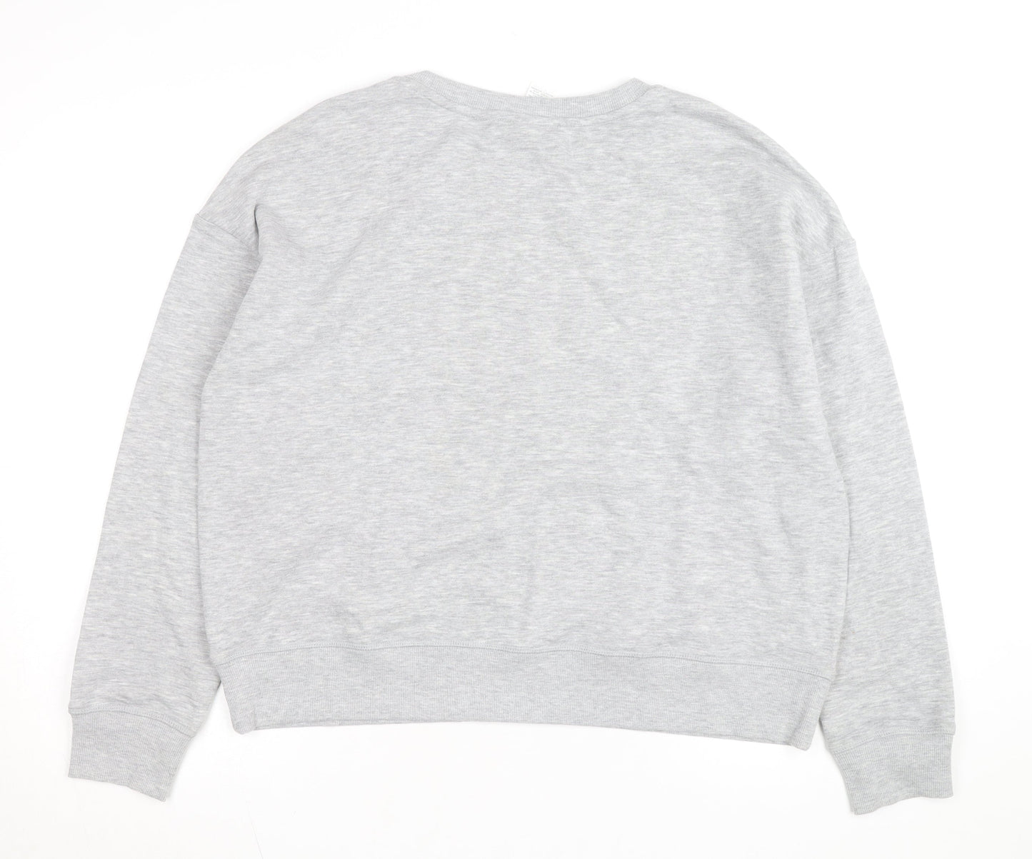 Reebok Men's Grey Crew Neck Long Sleeve Pullover Sweatshirt L