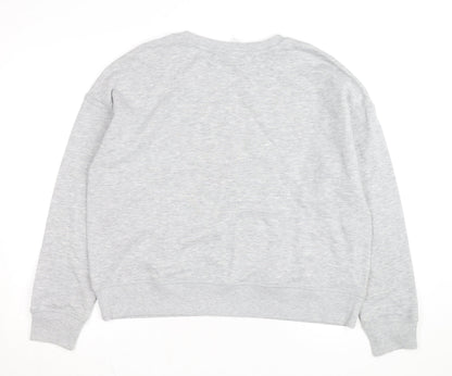 Reebok Men's Grey Crew Neck Long Sleeve Pullover Sweatshirt L