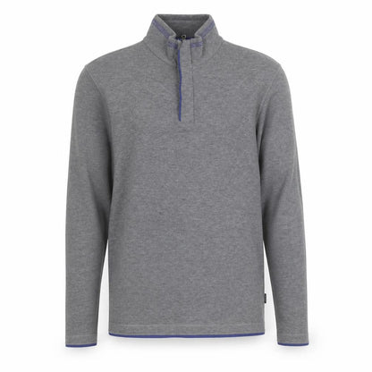 Hugo Boss Men's Grey 1/4 Zip Regular Fit Sweatshirt, Size L