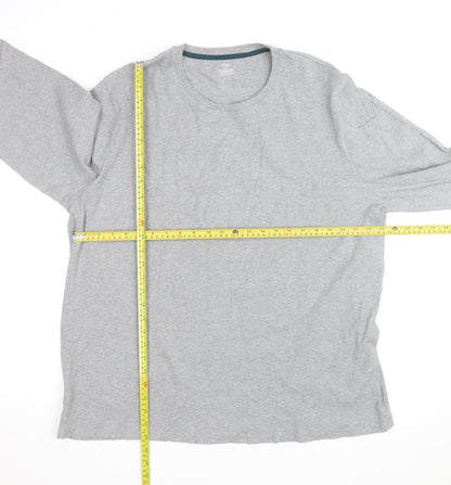 Marks and Spencer Men's Grey 2XL Long Sleeve Pyjama Top