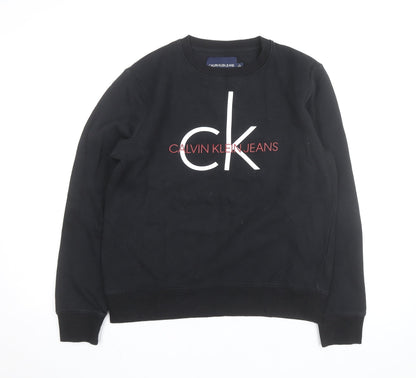 Calvin Klein Jeans Men's Black M Logo Pullover Sweatshirt