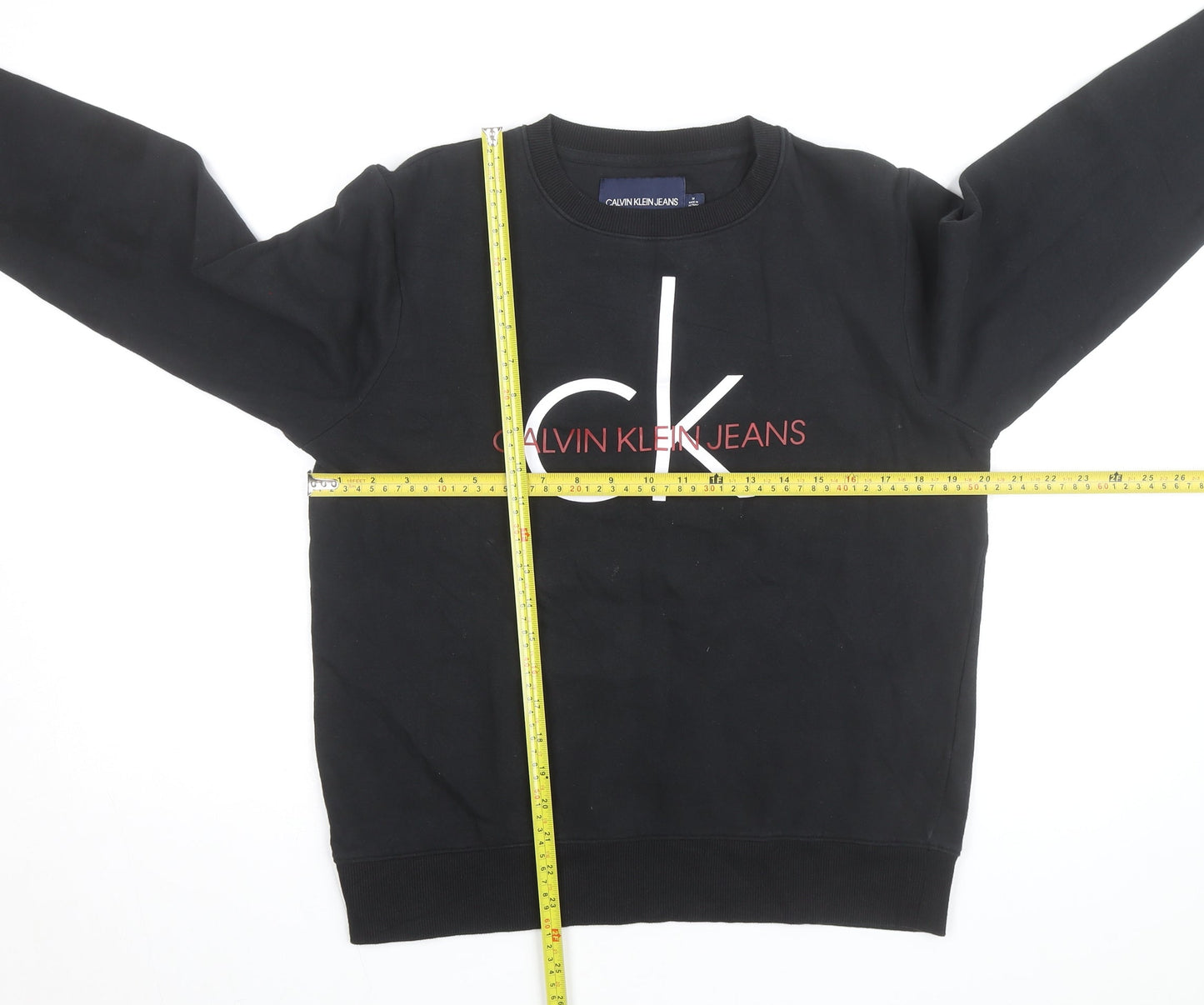 Calvin Klein Jeans Men's Black M Logo Pullover Sweatshirt