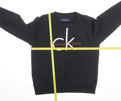 Calvin Klein Jeans Men's Black M Logo Pullover Sweatshirt