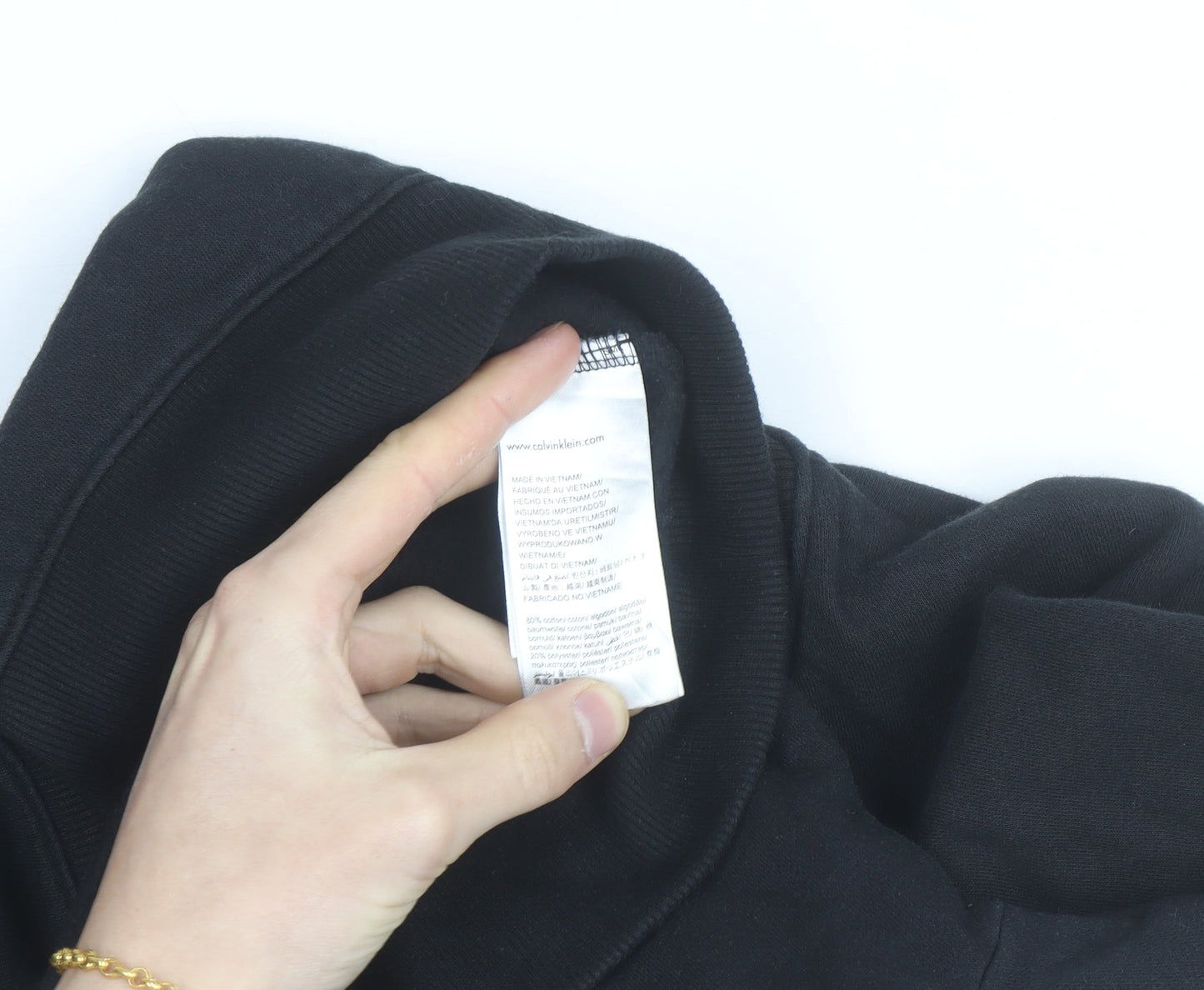 Calvin Klein Jeans Men's Black M Logo Pullover Sweatshirt