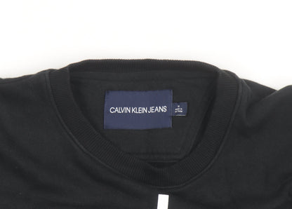 Calvin Klein Jeans Men's Black M Logo Pullover Sweatshirt