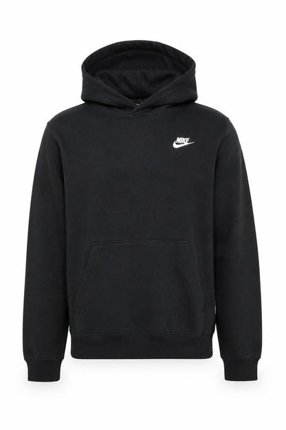 Nike Men's Black Pullover Hoodie Medium Logo Fleece Sweatshirt