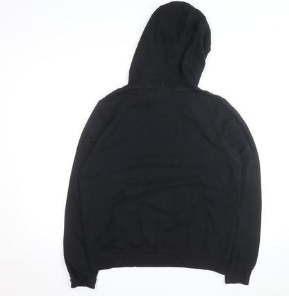 Nike Men's Black Pullover Hoodie Medium Logo Fleece Sweatshirt